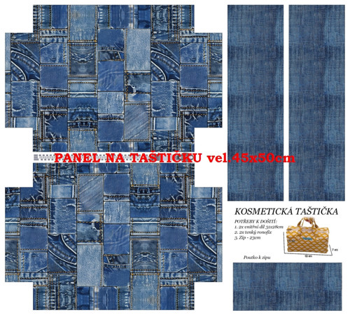 Panel na taštičku bavlna