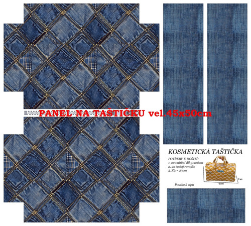 Panel na taštičku bavlna