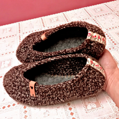 Papuče háčkované vel. 38-39