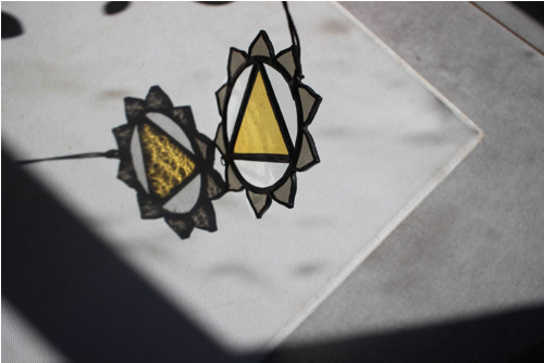 Čakrový symbol ze skla