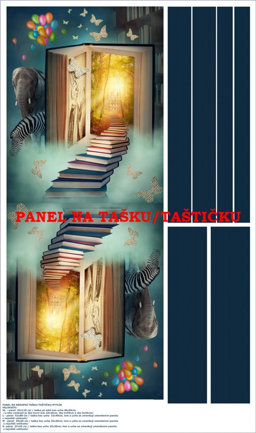 Panel na tašku/taštičku - bavlna XL — foto 1