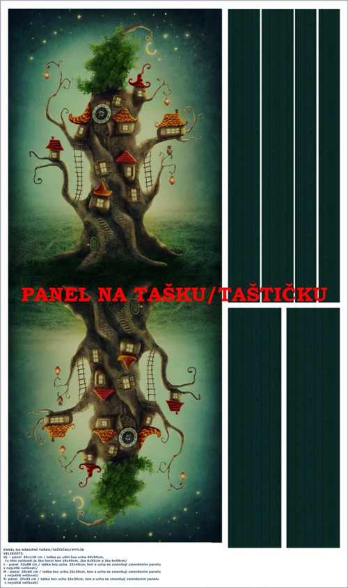Panel na tašku/taštičku - bavlna XL — foto 1