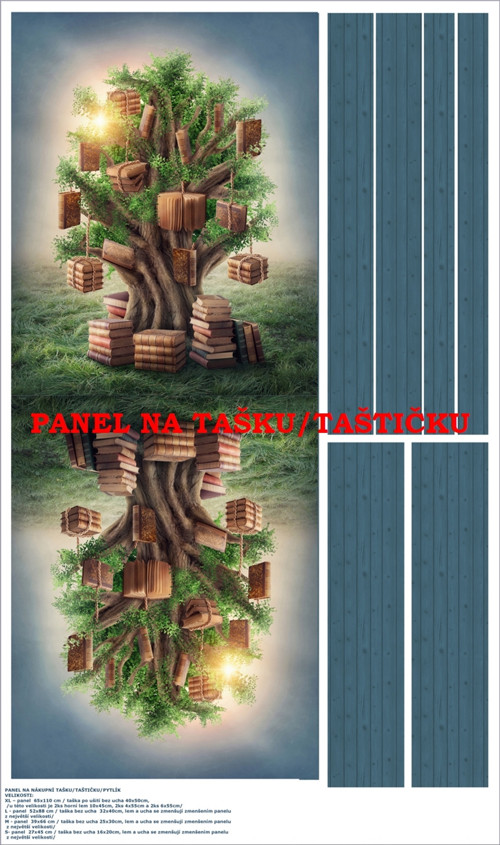 Panel na tašku/taštičku - bavlna XL