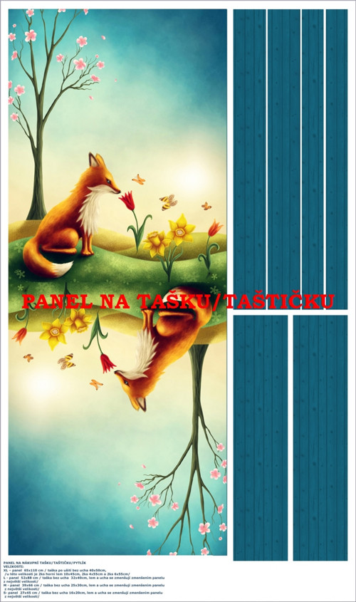 Panel na tašku/taštičku - bavlna XL — foto 1