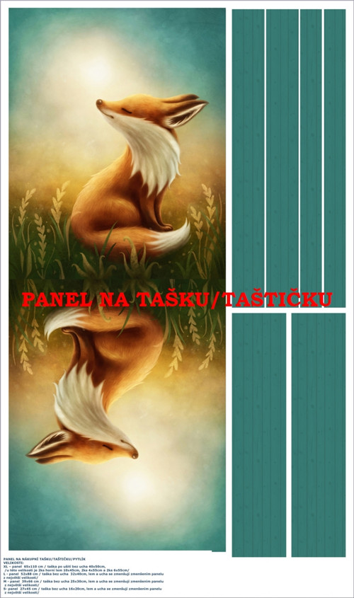 Panel na tašku/taštičku - bavlna XL