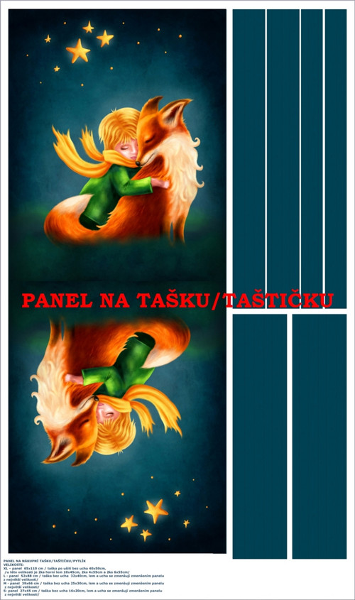 Panel na tašku/taštičku - bavlna XL — foto 1