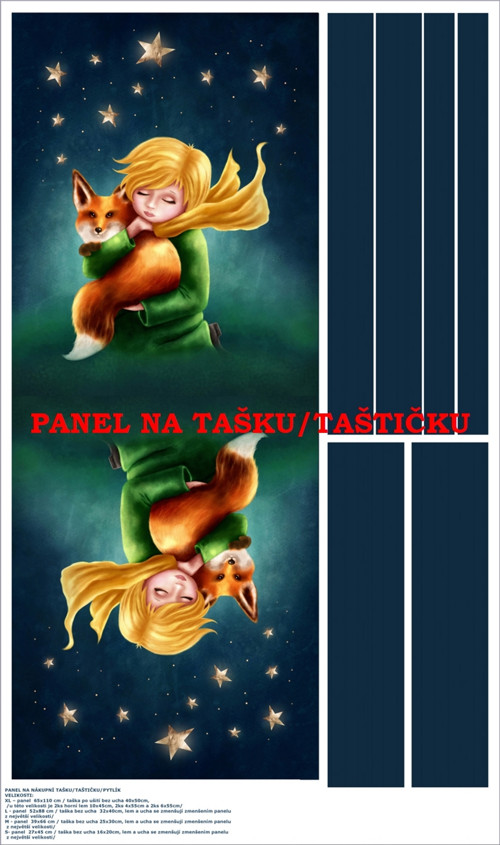 Panel na tašku/taštičku - bavlna XL