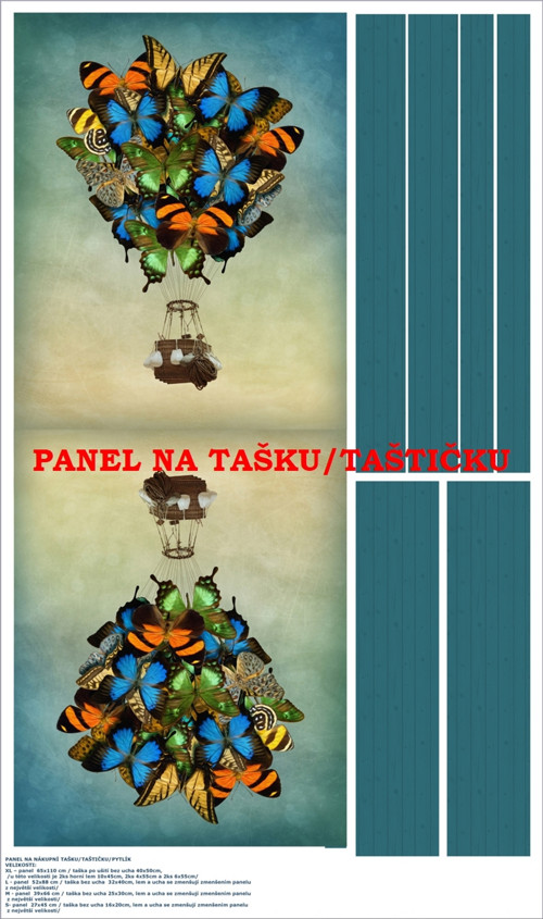 Panel na tašku/taštičku - bavlna XL — foto 1