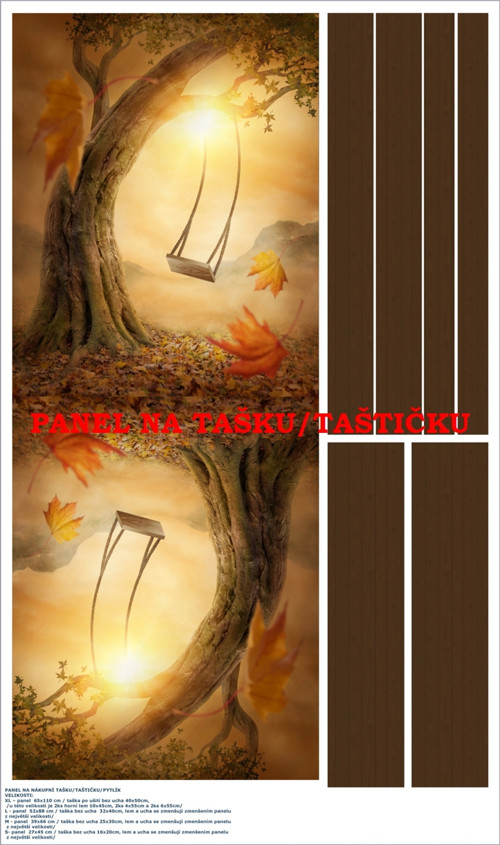 Panel na tašku/taštičku - bavlna XL — foto 1