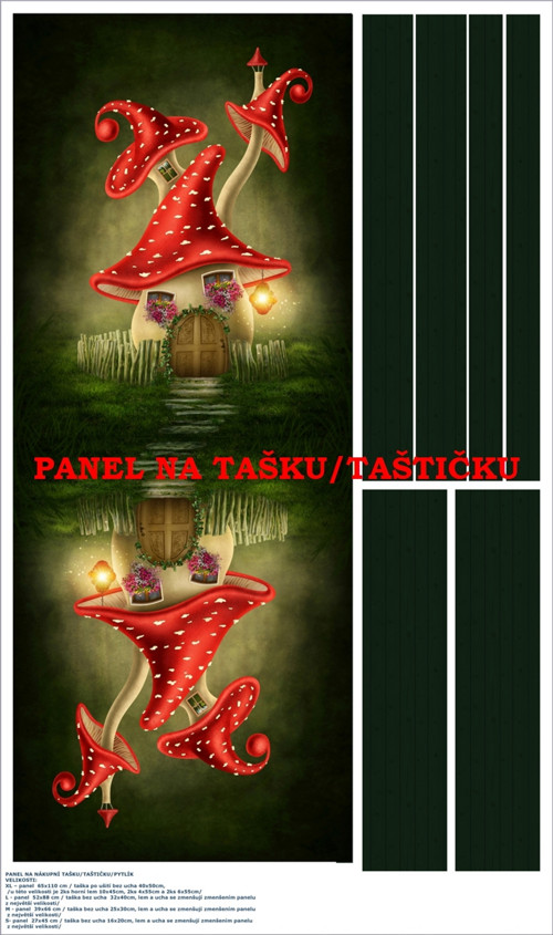 Panel na tašku/taštičku - bavlna XL