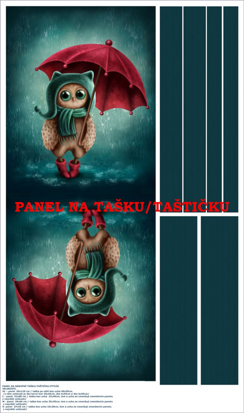 Panel na tašku/taštičku - bavlna XL — foto 1