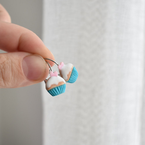 Cupcake náušnice - Chirurgická ocel