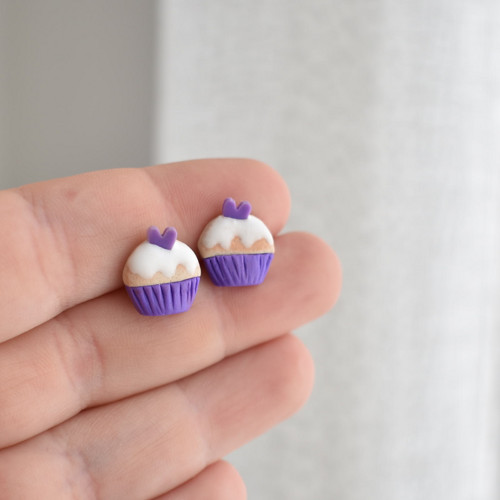 Cupcake náušnice - Chirurgická ocel