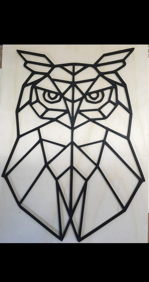 Geometrický obraz sova