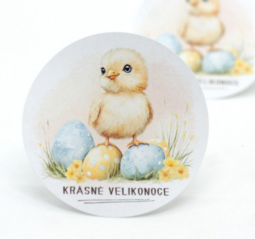Krásné Velikonoce kuřátko samolepky 24 ks