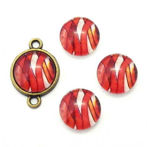 Kabošony s grafikou 12mm - 2 ks, sleva 50%