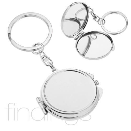 Klíčenka zrcátko oboustranné / 1 ks / Lůžko 30mm