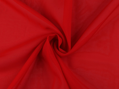 Šifon šíře 150 cm (10cm) - červená