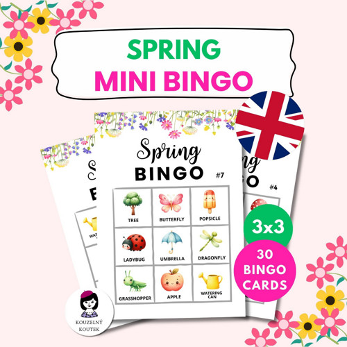 Anglické mini bingo - hra pro děti (PDF) — foto 1