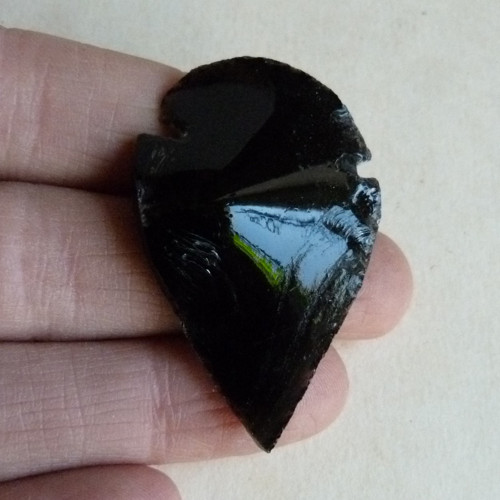 Obsidián černý - hrot - 4,5 cm (OH4) — foto 1
