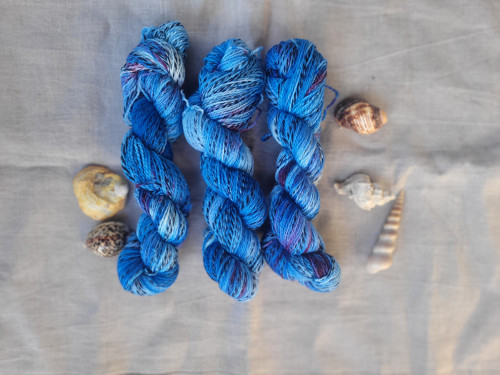 Modrá zebra- 4ply-ručně barvená 100% merino vlna