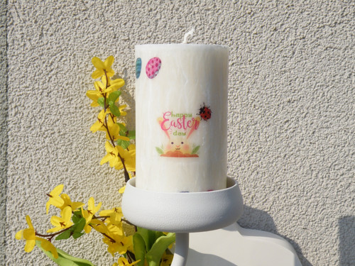 Přírodní palmová svíčka veselé velikonoce