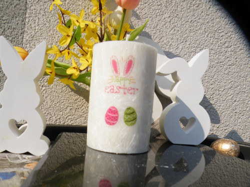 Přírodní palmová svíčka veselé velikonoce
