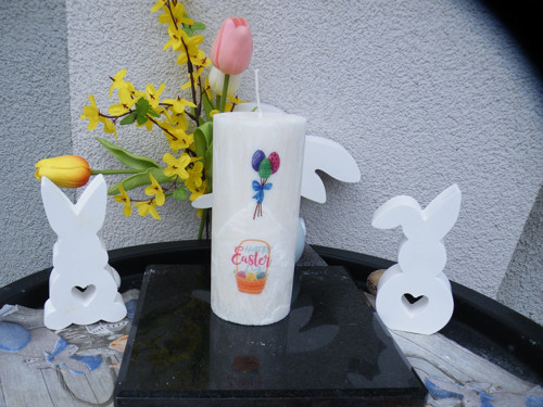 Přírodní palmová svíčka veselé velikonoce