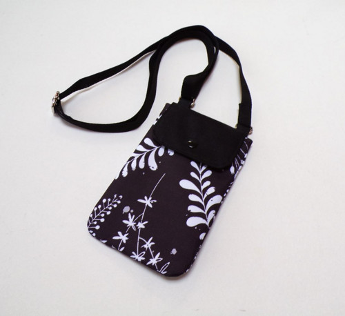 Kabelka na mobil crossbody - větvičky
