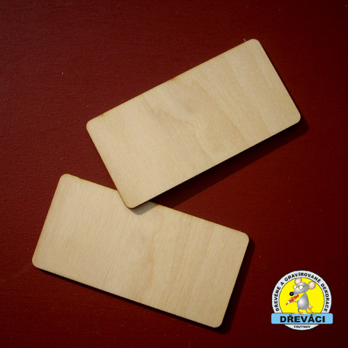 Obdélník 10 x 5 cm zaoblený plný KV0008 J