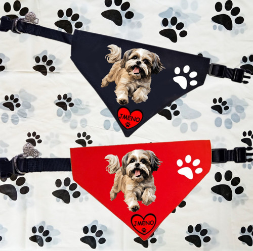 SHIH-TZU OBOJEK SE ŠÁTKEM reflex. prvek