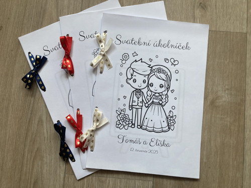 Svatební úkolníček 1 - tisk a vazba
