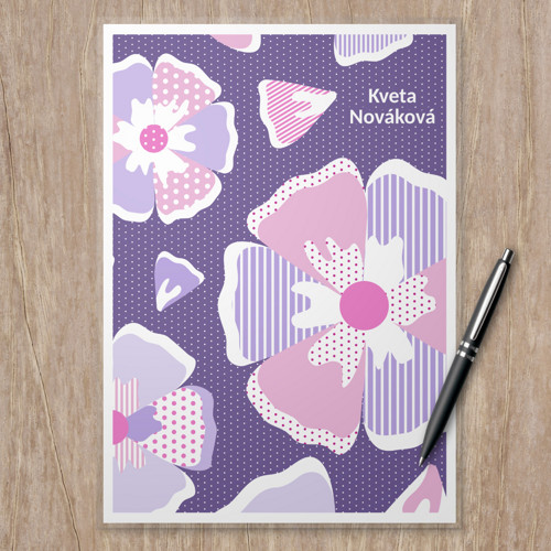 Linkovaná podložka Floral+petals - velkokytky A4