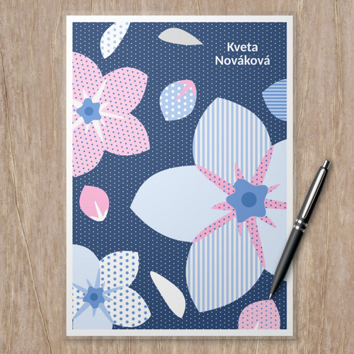 Linkovaná podložka Floral+petals - poměnky A4