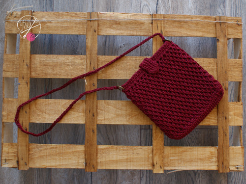 Bordó crossbody kabelka
