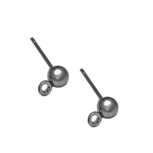 Puzetka s kuličkou 4mm gunmetal, 2/20ks
