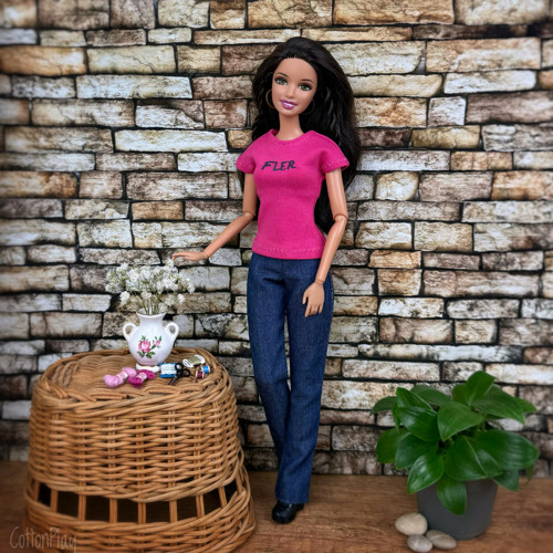 Barbie - tričko sytě růžové - Fler