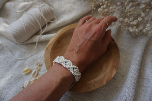 Macramé náramek Natural (D) — foto 1
