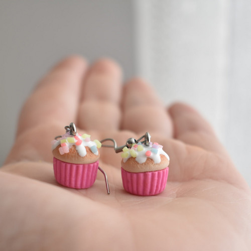 Cupcake náušnice - Chirurgická ocel