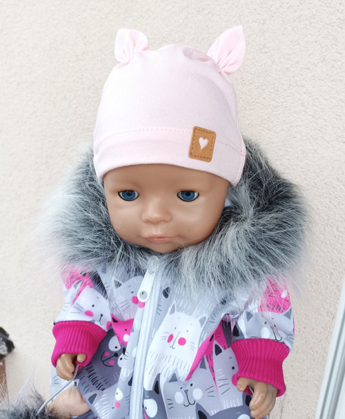 Jarní čepice pro Baby Born - sv. ružová
