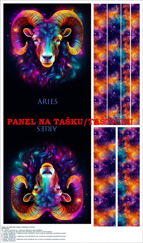 Panel na tašku/taštičku - bavlna XL