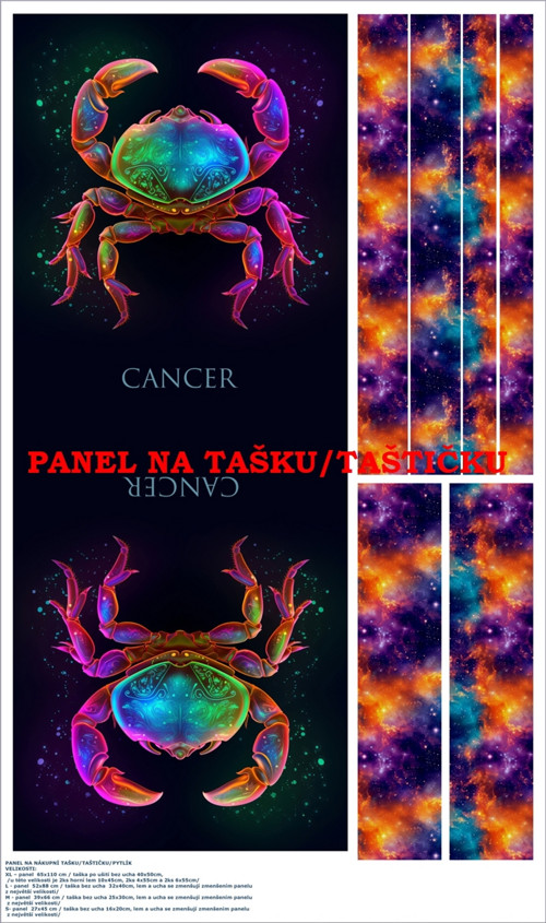 Panel na tašku/taštičku - bavlna XL — foto 1