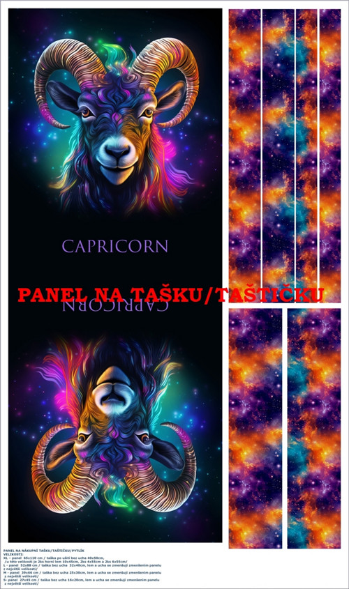 Panel na tašku/taštičku - bavlna XL