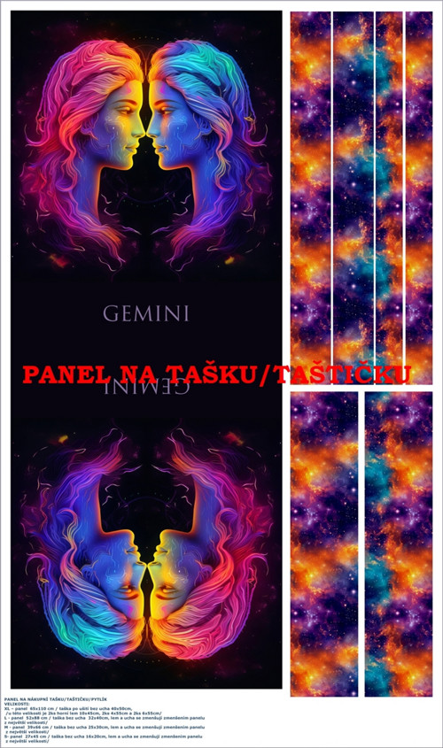 Panel na tašku/taštičku - bavlna XL — foto 1