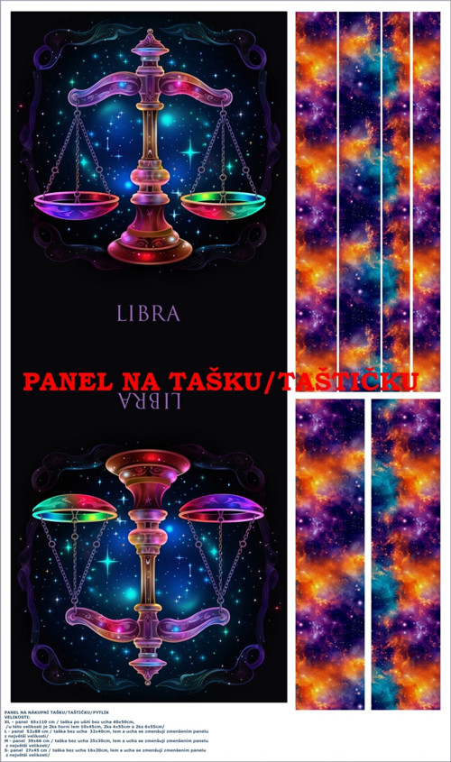 Panel na tašku/taštičku - bavlna XL