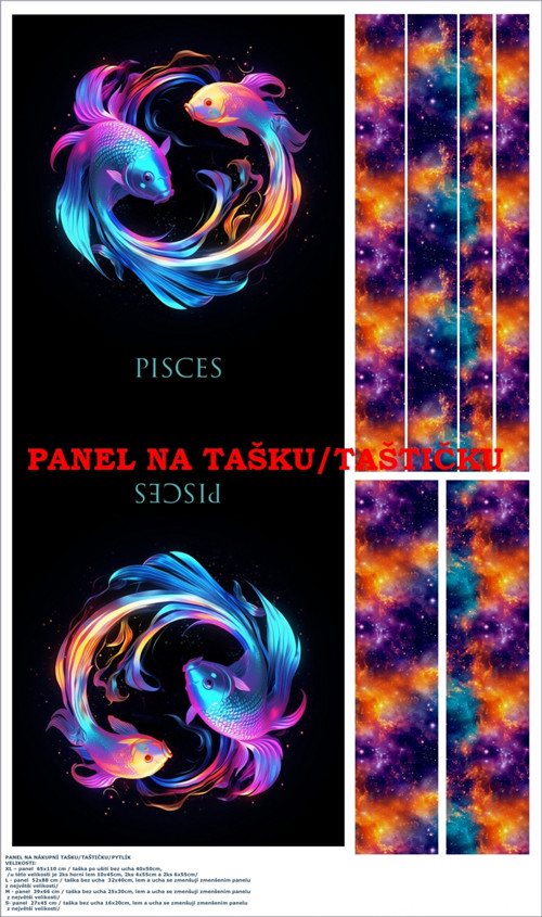 Panel na tašku/taštičku - bavlna XL — foto 1