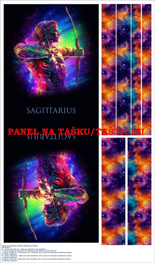 Panel na tašku/taštičku - bavlna XL