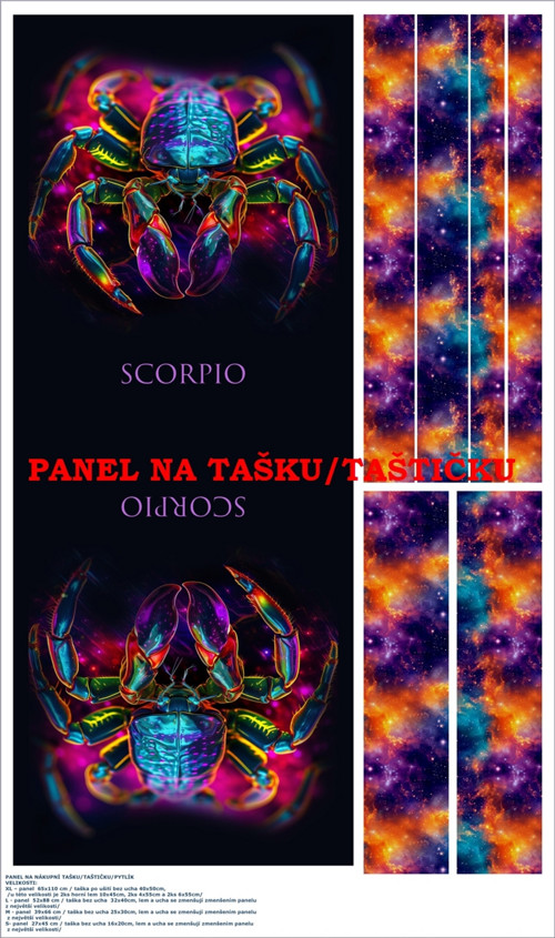 Panel na tašku/taštičku - bavlna XL