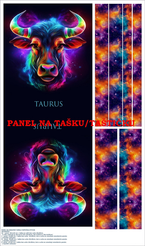 Panel na tašku/taštičku - bavlna XL