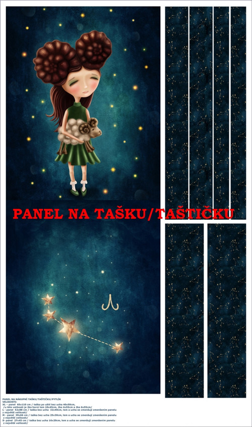 Panel na tašku/taštičku - bavlna XL — foto 1
